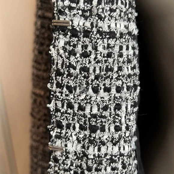 White House Black Market Black & White Tweed Jacket - Picture 5 of 7